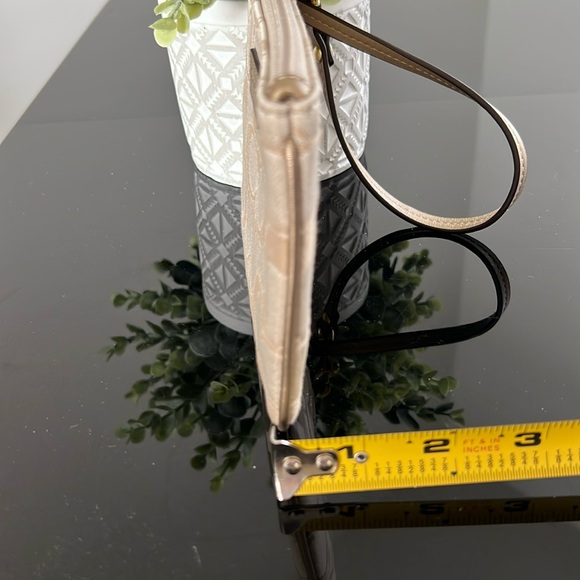 Coach Tan/Gold Signature Wristlet - Picture 11 of 11